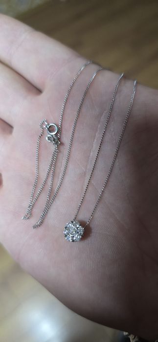 Lant aur 18 k diamante