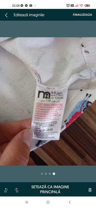 Pijamale marimea 5-6 Ani M&S, Mothercare and George