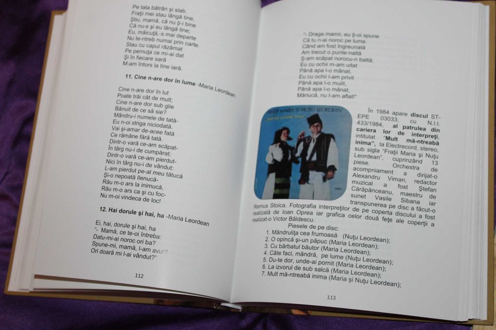 biografii cantareti muzica populara Nutu Leordean mesager al traditiei Mituta Dumitru Ridescu 30 de ani de cantec si dragoste Aurelia Rosu