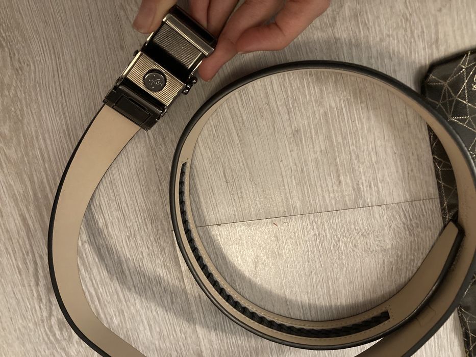 Кожени дамски колан и портфейл