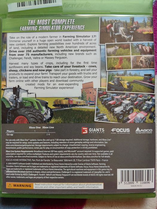 Farming simulator 19, 17, 15 Xbox one