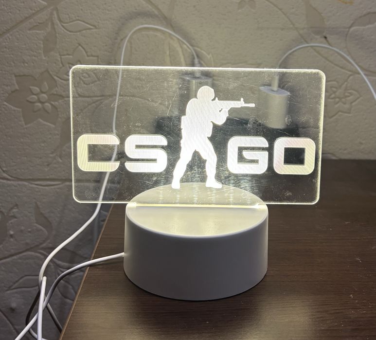 3D нощна лампа с логото на Counter Strike