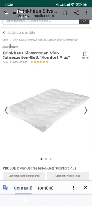 Plapumi de calitate noi aduse din Germania