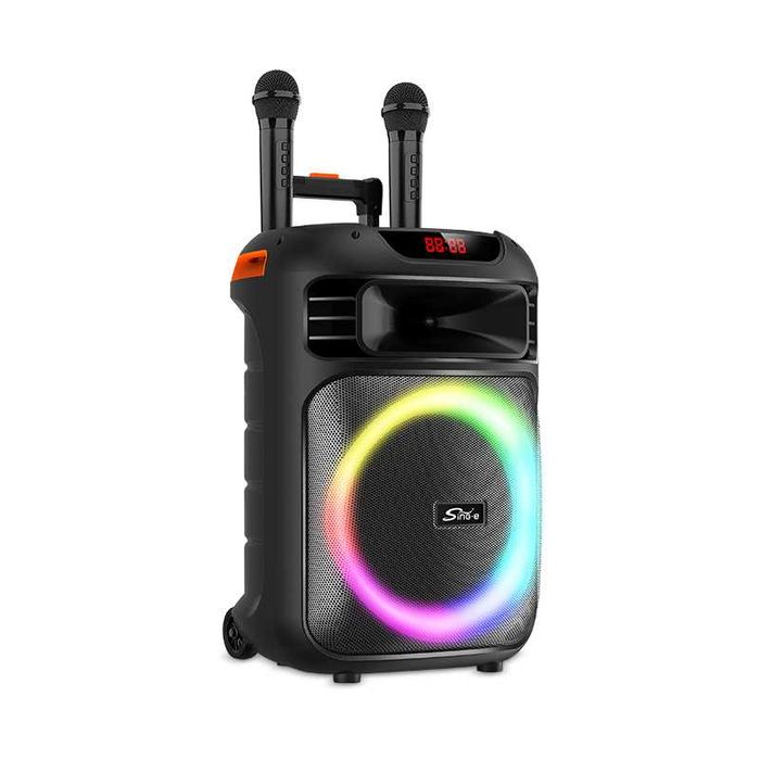 Boxă portabilă RGB cu 2 microfoanele JBL PartyBox 12" Sing-E ZQS12148 BASS cu baterie de mare capacitate și telecomandă