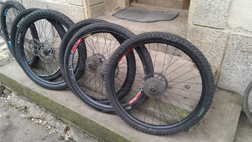 Set roti bicicleta mountainbike 27,5 inchi cu disc frana