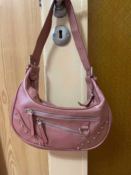 металик розова дамска чантичка