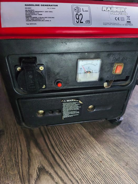 Бензинов генератор Raider RD‑GG0 нов неизползван