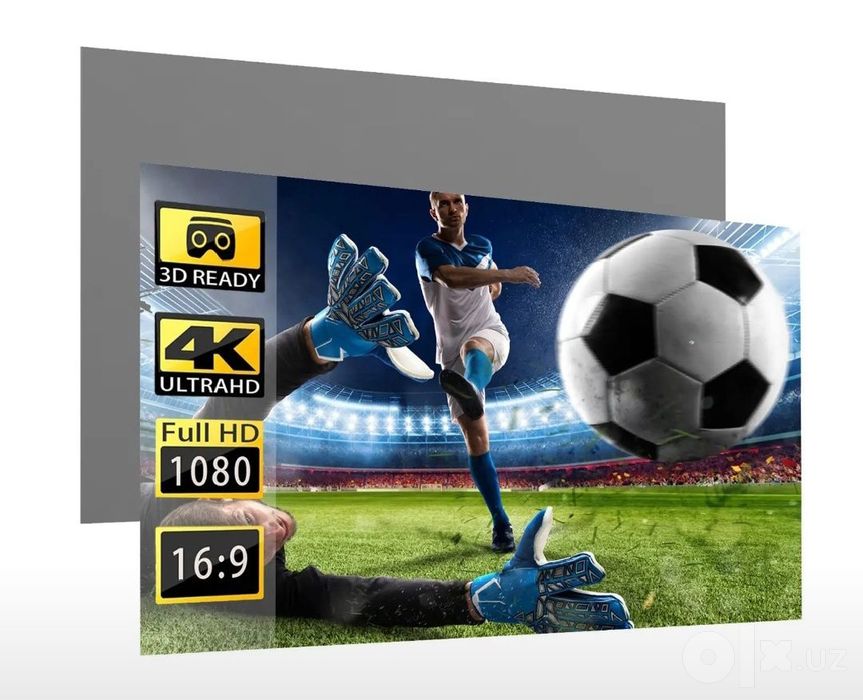 ThundeaL PRO. Android (4K) Домашний кинотеатр проектор+ экран ALR 80"