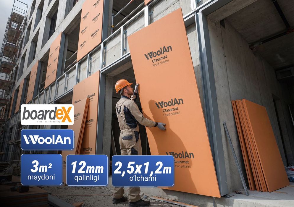 WoolAn Glass-Mat fasad plitasi – Boardex / Бордекс analogi