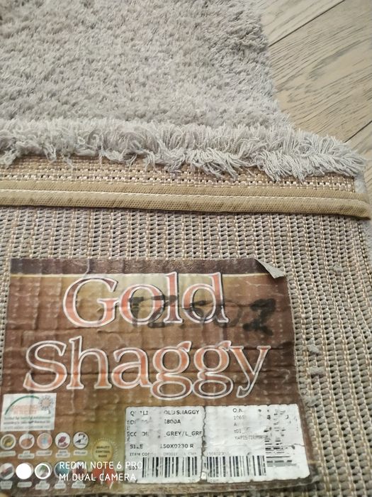 Ковер Шегги "травка", серый