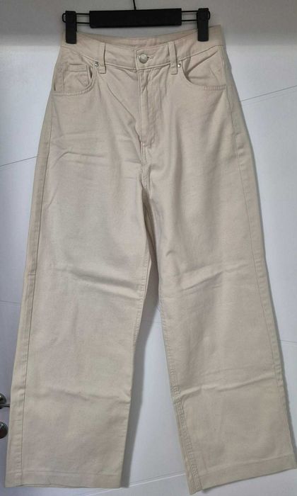 Бежови широки дънки Sinsay