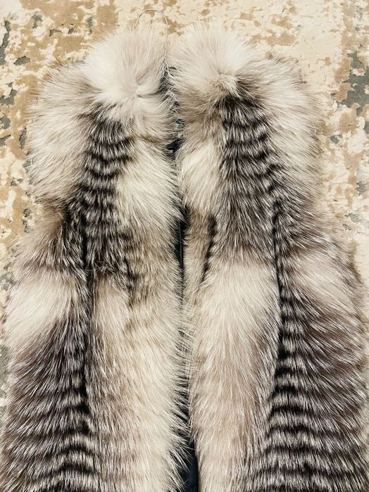 Vesta blana vulpe argintie S-M