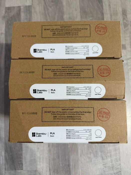 3D Филамент  Bambu Lab PLA BASIC - White Refill