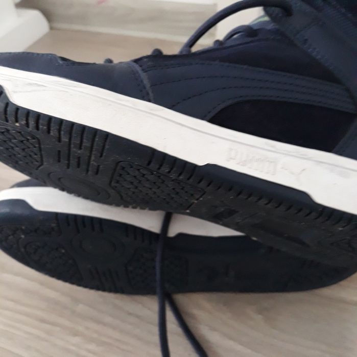 Puma , mar 39- Pantofi sport mid-cut de piele ecologica si piele intoa