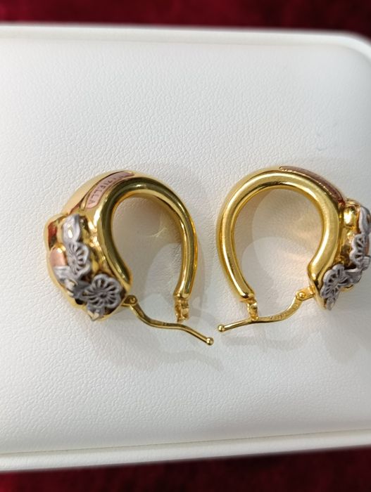 Золотые серьги, Итальянский изделия  Graciela , проба 585, вес 4,58