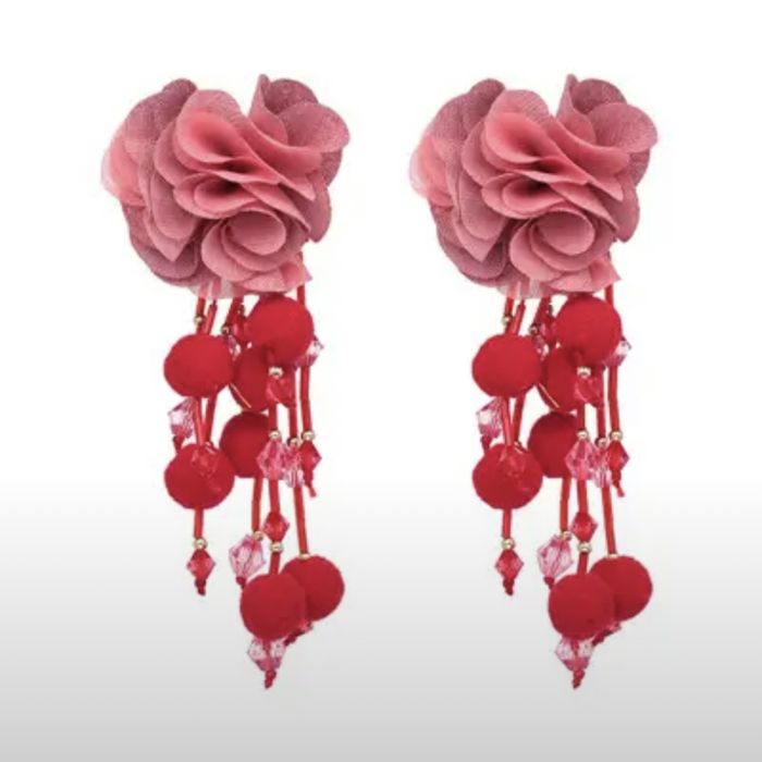 Серьги роза