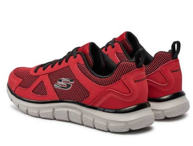 Skechers Track, lite-weight, memory foam, red/black, marime 42