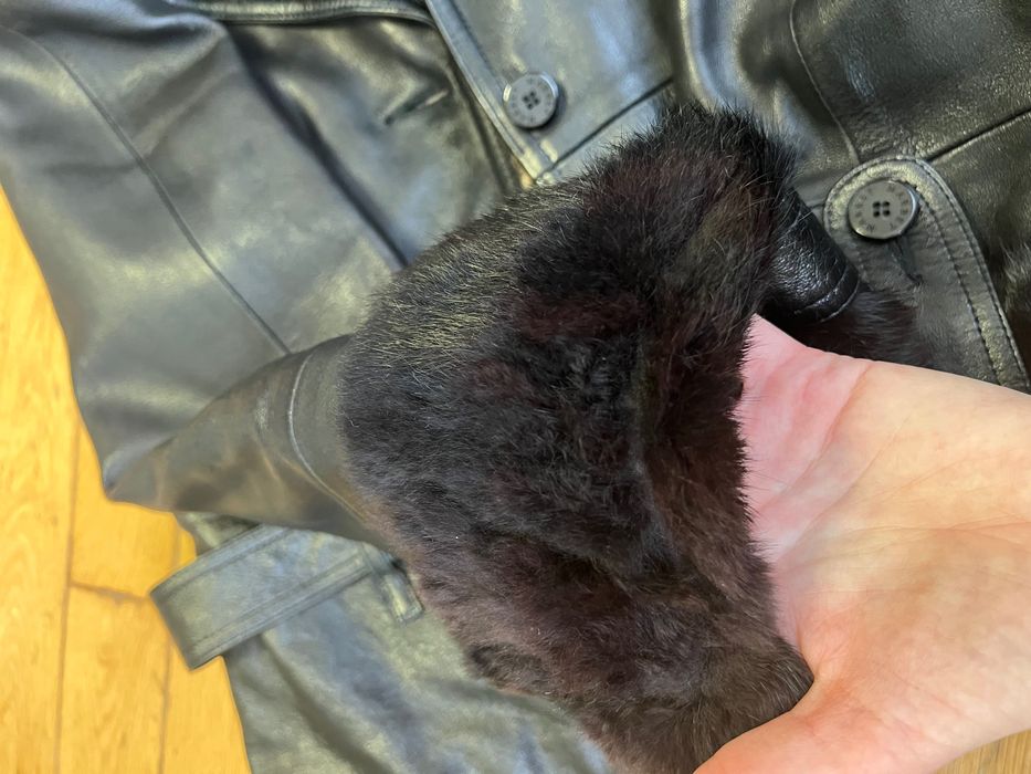 Кожено яке с естествен косъм