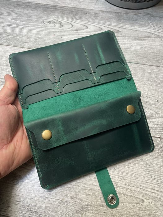 Portofel dama din piele naturala lucarat manual