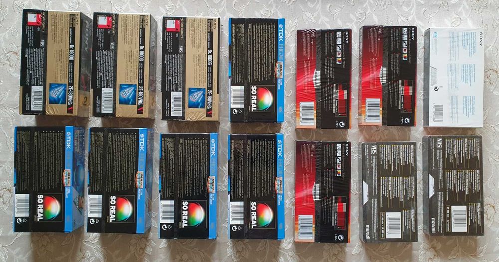 Нови видеокасети VHS TDK, JVC, BASF, Sony, Memorex. Konica