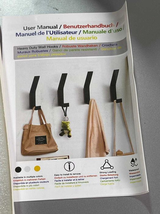 Set cuiere de perete (4 buc), cu șuruburi invizibile, culoare argintiu
