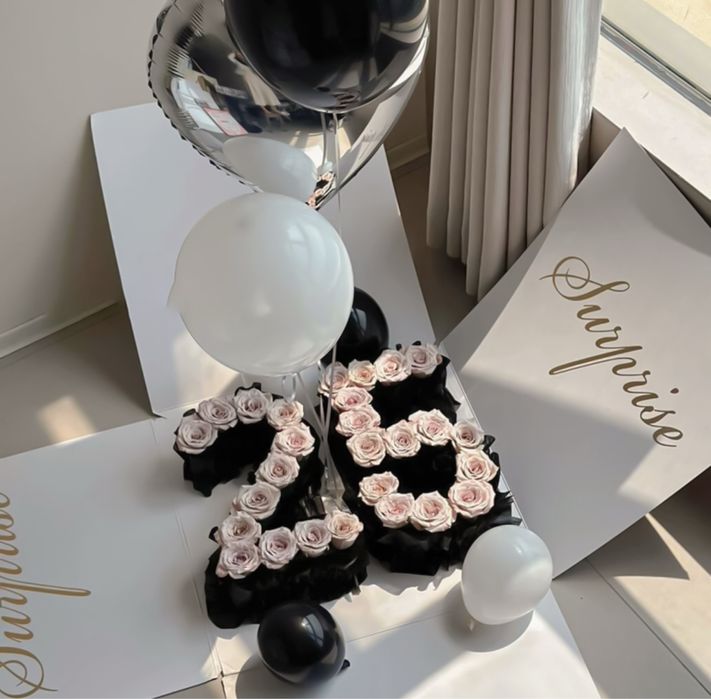 Цветы цифра Мыльные розы