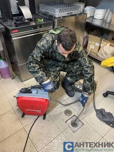 прочистка канализации аппаратом, кроот.