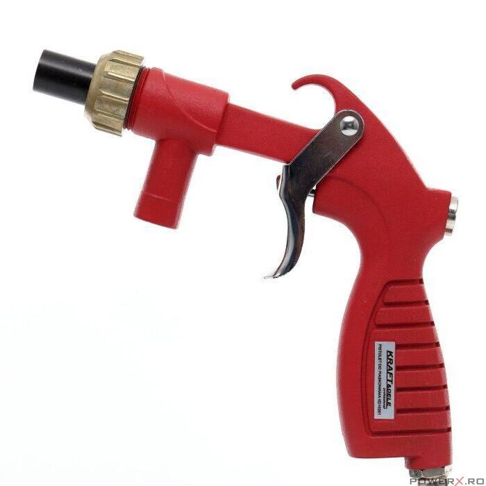 Pistol pentru sablat cu furtun care aspira nisipul direct din galeata,
