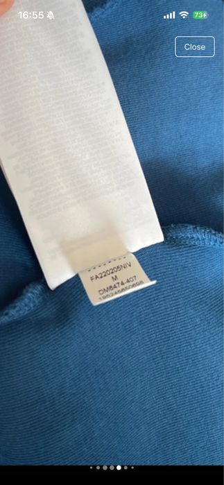 Nike sportswear tech fleece graphic full zip hoodie blue/white size M