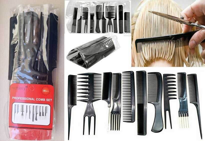 Set 10 pieptene profesional. Diferite marimi. Noi ambalate!