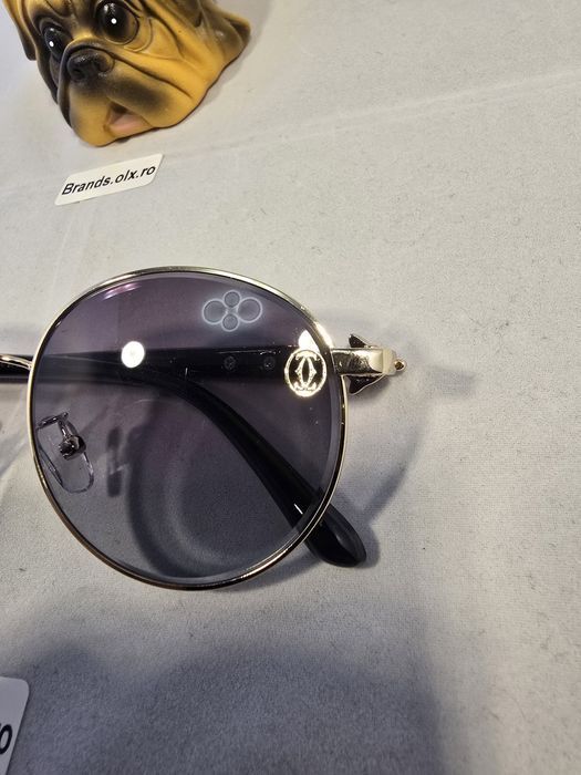 Set Ochelari de soare Cartier Round Black,  made in Italy