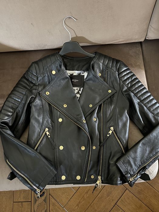 Geaca jacket de piele be edgy detalii aurii