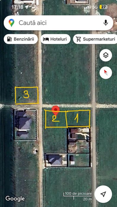 Teren intravilan Vidra / curent si gaze la poarta