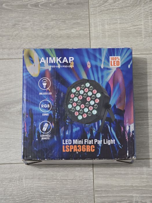 Spot LED PAR 72W RGB DMX512 cu Telecomandă – Lumină Disco DJ Petreceri