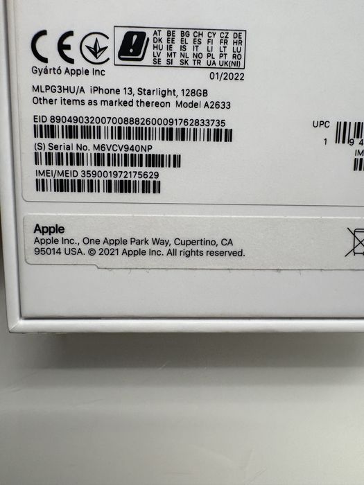 iPhone 13 Starlight | 128GB | Пълен комплект | Отлично състояние