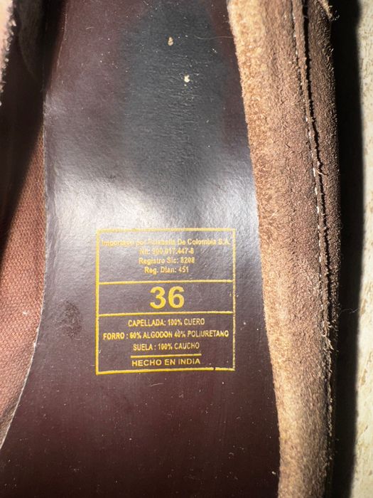 Pantofi piele întoarsă maro, 36, 80 lei