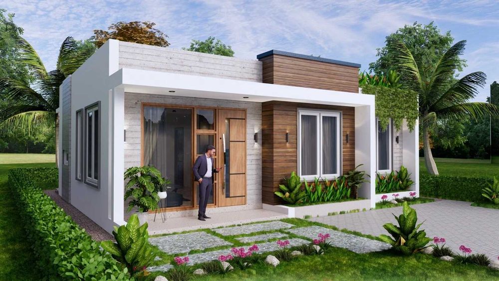 НА ИЗПЛАЩАНЕ - Евтина сглобяема къща с 2 спални, 80 кв. м