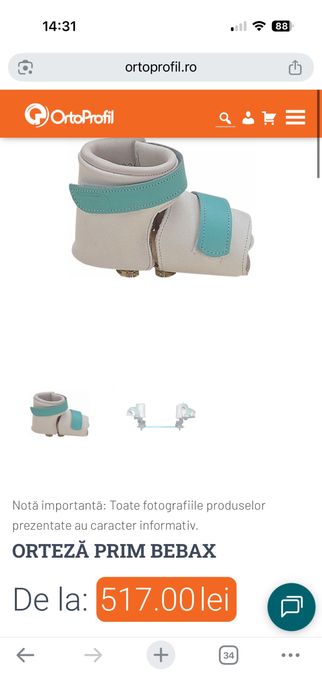 Orteza Bebax pentru bebelusi