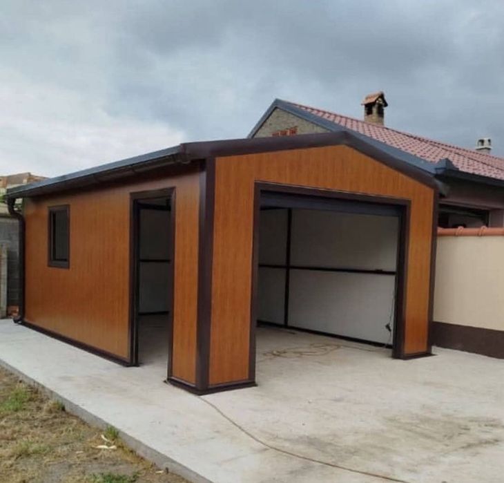 Vand garaje auto din panouri sandwich, structură solidă 6 x 6m