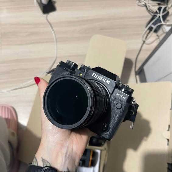 Fujifilm XT4 Black body + обектив Fujinon 18-55 XF + ПОДАРЪК  ND FILTER +обектив SAMYANG 12 MM F2 + 2 батерии и зарядно -