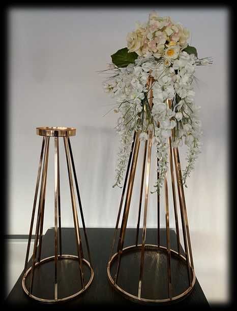 Suport metalic aranjamente florale evenimente, suporți aurii flori