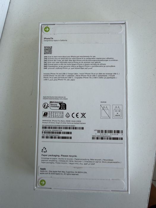 Iphone 17 E 256Gb Нов!!!