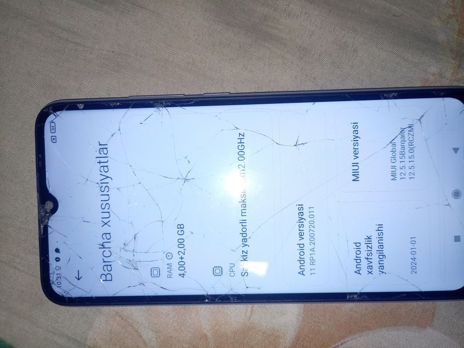 Redmi 10a xotira 6/128