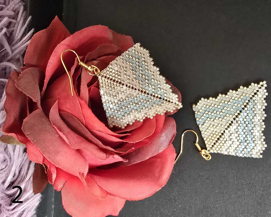 Обеци от мъниста ръчно изработени