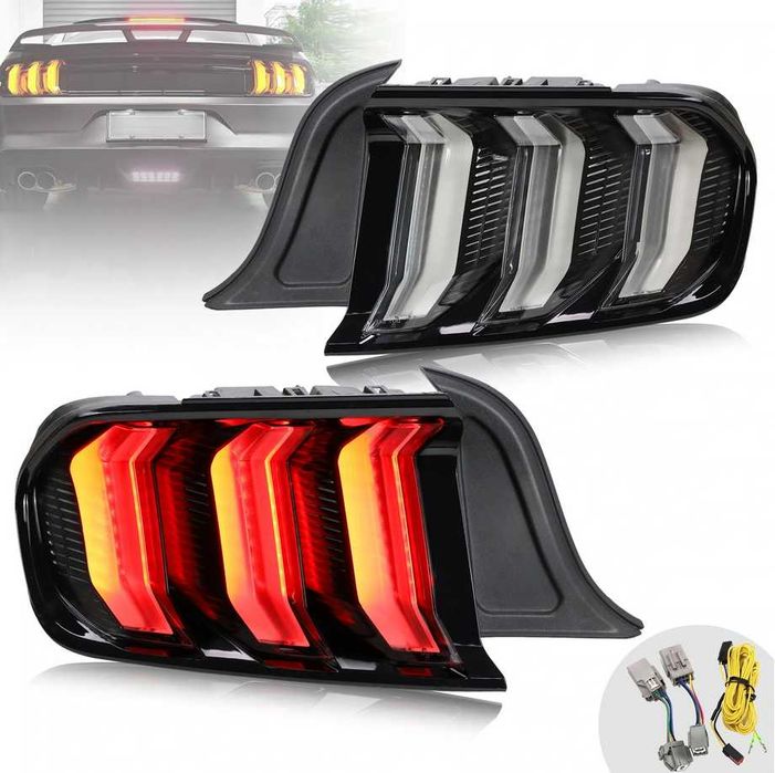 Стопове с динамични жълти мигачи за Форд Мустанг 2015 - 2023 Mustang