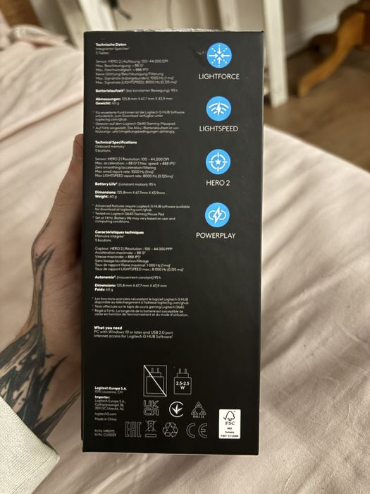 Мышка logitech g pro superlight 2