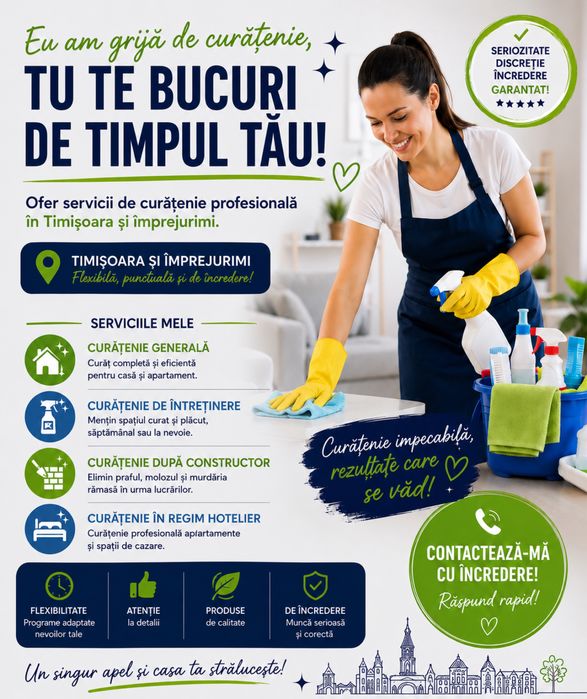 Curățenie Timișoara și zonele limitrofe