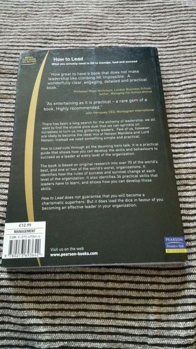 How to lead, Jo Owen, carte management