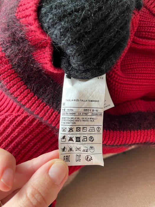 Чисто нова дамска дълга жилетка на Sisley смес от мохер размер М