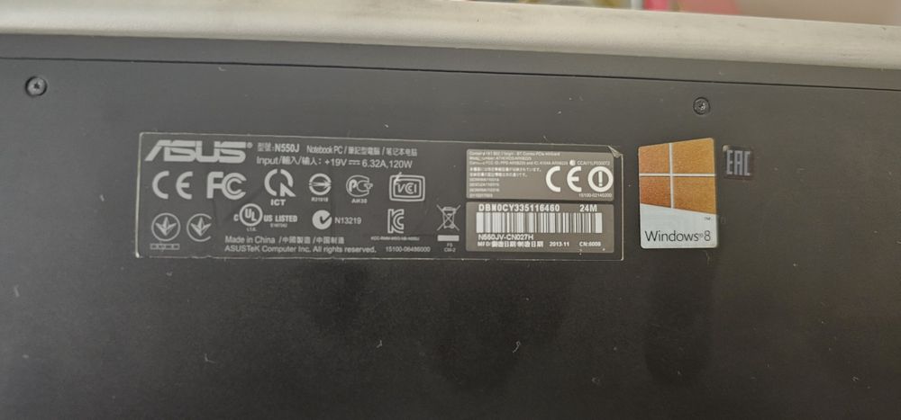 Продается Asus Ноутбук N550J